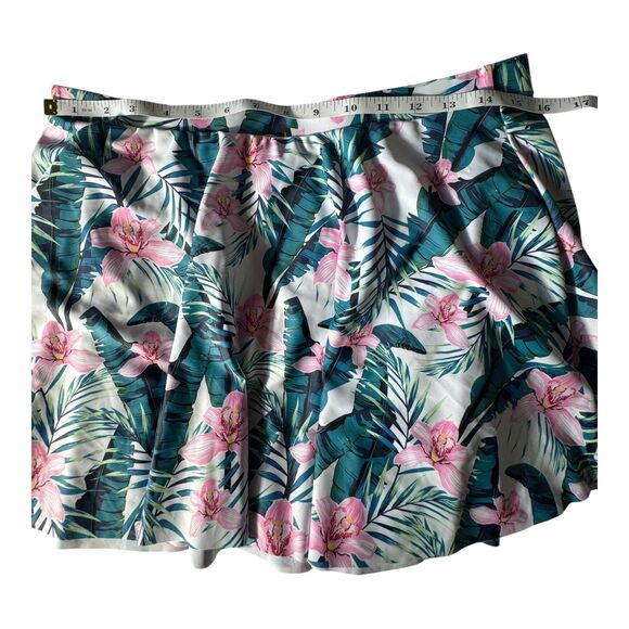 3PC Shein Swimsuit Set XL (Fits L/12-13) Floral High Waist Skirt Bottoms & Top - Picture 4 of 8